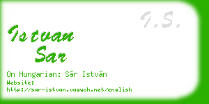 istvan sar business card