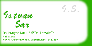 istvan sar business card